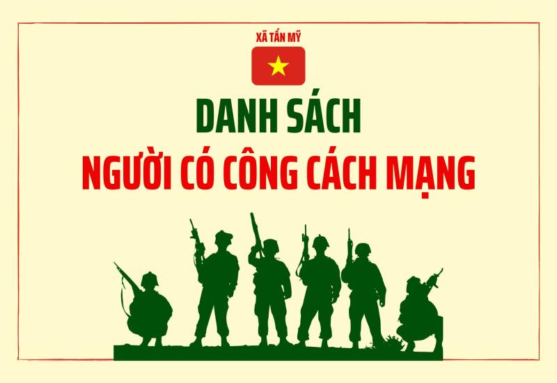 Danh sách người có công cách mạng xã Tấn Mỹ