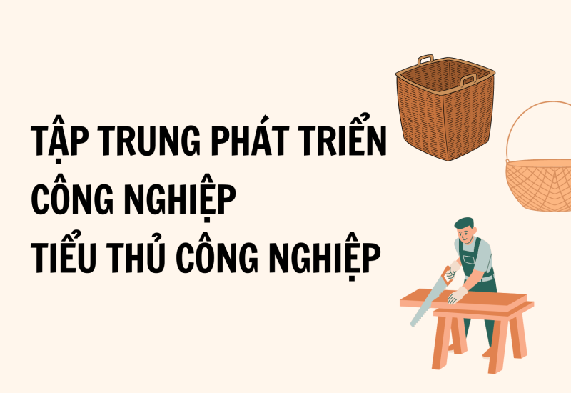 TẬP TRUNG PHÁT TRIỂN CÔNG NGHIỆP, TIỂU THỦ CÔNG NGHIỆP 