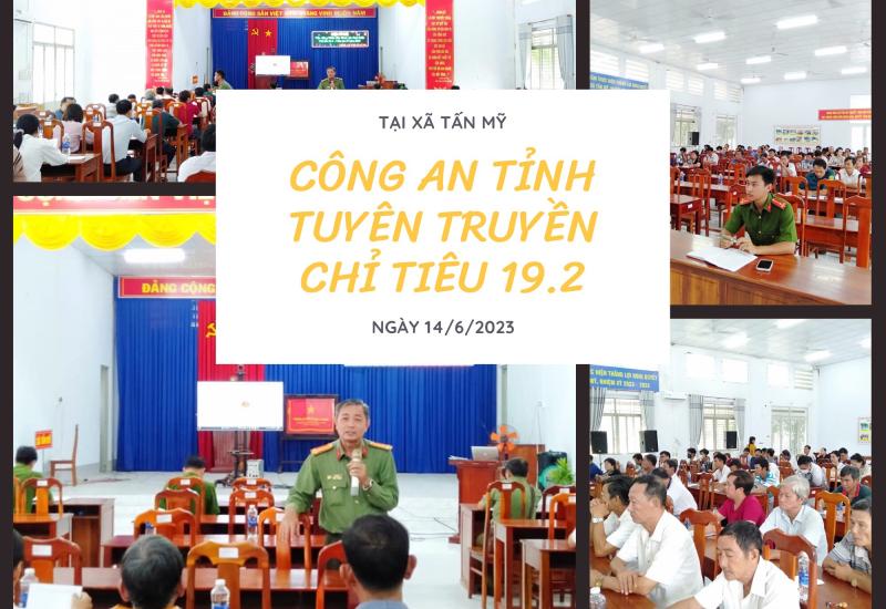 Công an tỉnh tuyên truyền chỉ tiêu 19.2 