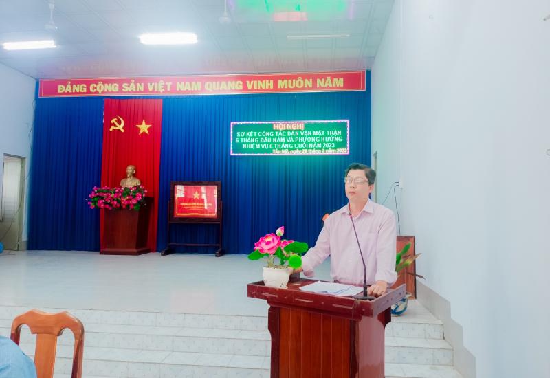 Sơ kết công tác Dân Vận, Mặt Trận