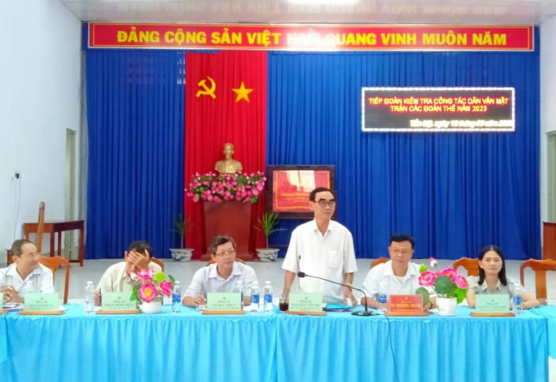 Huyện ủy kiểm tra công tác Dân vận 