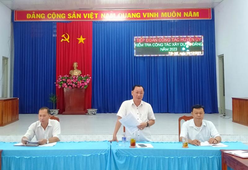 Huyện kiểm tra công tác xây dựng Đảng 