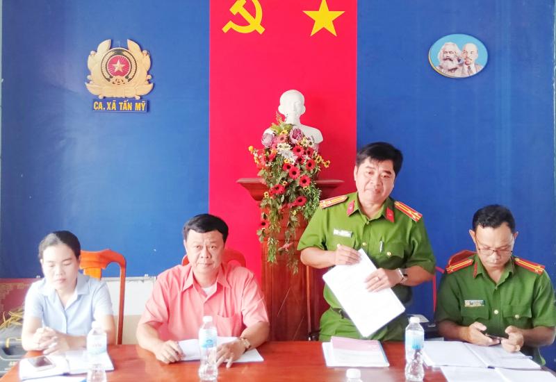 Công an xã Tấn Mỹ sơ kết 06 tháng đầu năm 