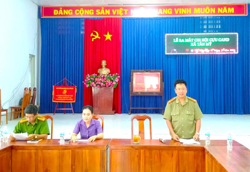 Lễ ra mắt Chi hội cựu Công an Nhân dân xã Tấn Mỹ