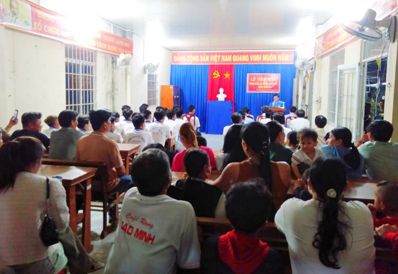Tấn Mỹ long trọng tổ chức lễ đưa tiễn thanh niên nhập ngũ 